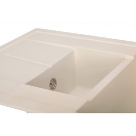 Мойка для кухни Granado Leon врезная 76,5х49 см наногранит ivory 1004