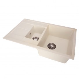 Мойка для кухни Granado Leon врезная 76,5х49 см наногранит ivory 1004