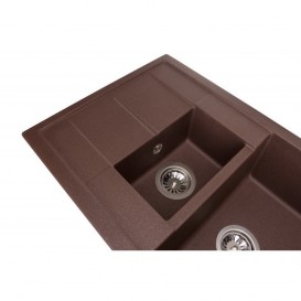 Мойка для кухни Granado Leon врезная 76,5х49 см наногранит marron 1006