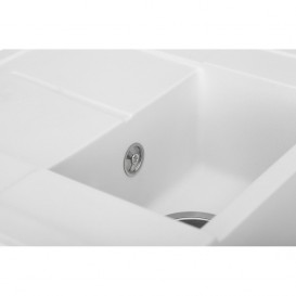 Мийка для кухні Granado Leon врізна 76,5х49 см нанограніт white 1005