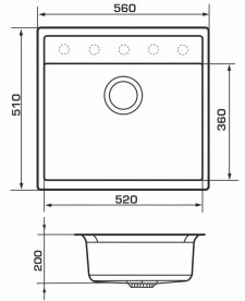 Мийка для кухні Granado Lerida 56х51 см нанограніт avena 0402
