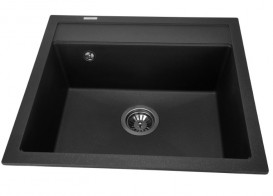 Мийка для кухні Granado Lerida 56х51 см нанограніт black shine 0401