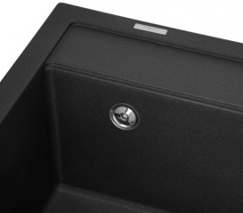 Мийка для кухні Granado Lerida 56х51 см нанограніт black shine 0401