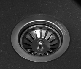 Мийка для кухні Granado Lerida 56х51 см нанограніт black shine 0401