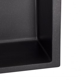 Мийка для кухні Granado Linares врізна 67,5х49,5 см нанограніт black shine 0801