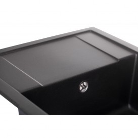Мийка для кухні Granado Linares врізна 67,5х49,5 см нанограніт black shine 0801