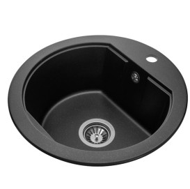 Мойка для кухни Granado Lugo 48х49,5 см наногранит black shine 2801