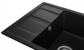Мийка для кухні Granado Madrid врізна 58х50 см нанограніт black shine 1601