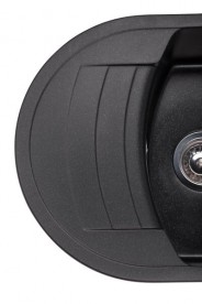 Мийка для кухні Granado Malaga врізна 61х46,5 см нанограніт black shine 0201