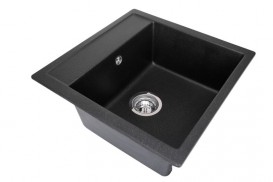 Мойка для кухни Granado Merida 49,6х48 см наногранит black shine 0301