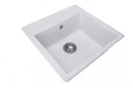 Мойка для кухни Granado Merida 49,6х48 см наногранит white 0305