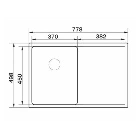Мойка для кухни Granado Monfero 77,8х49,8 см нержавеющая сталь S201 GS05201