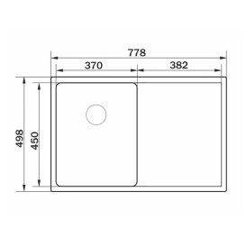 Мийка для кухні Granado Monfero 77,8х49,8 см нержавіюча сталь S304 GS05304