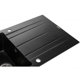 Мойка для кухни Granado Mora врезная 95,2х49,7 см наногранит black shine 2601