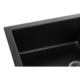 Мойка для кухни Granado Mora врезная 95,2х49,7 см наногранит black shine 2601