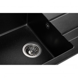 Мойка для кухни Granado Mora врезная 95,2х49,7 см наногранит black shine 2601