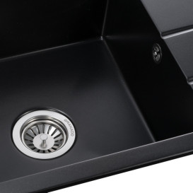 Мойка для кухни Granado Navia 77,5х49,5 см наногранит black shine gr3801