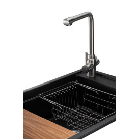 Мойка для кухни Granado Optimal Estella 78х50 см со смесителем и аксессуарами наногранит black shine ksg0201