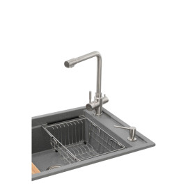 Мойка для кухни Granado Optimal Estella 78х50 см со смесителем и аксессуарами наногранит графит ksg0209