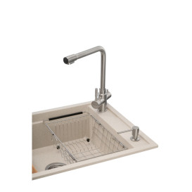 Мийка для кухні Granado Optimal Estella 78х50 см із змішувачем та аксесуарами нанограніт terra ksg0203