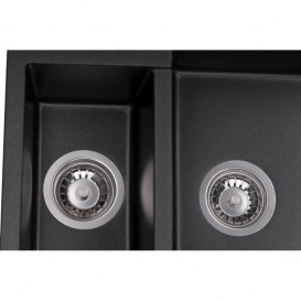 Мойка для кухни Granado Samora врезная 57,9х48,8 см наногранит black shine 0901