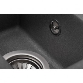 Мийка для кухні Granado Samora врізна 57,9х48,8 см нанограніт grafito 0909