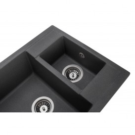Мийка для кухні Granado Samora врізна 57,9х48,8 см нанограніт grafito 0909
