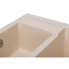 Мийка для кухні Granado Samora врізна 57,9х48,8 см нанограніт ivory 0904