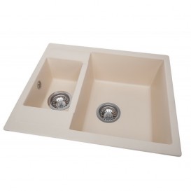 Мийка для кухні Granado Samora врізна 57,9х48,8 см нанограніт ivory 0904