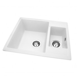 Мойка для кухни Granado Samora врезная 57,9х48,8 см наногранит white 0905
