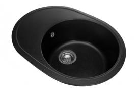 Мойка для кухни Granado Sevilla врезная 62,3х46,5 см наногранит black shine 1501