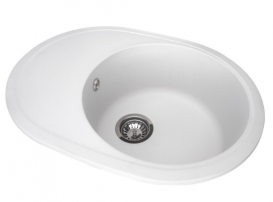 Мийка для кухні Granado Sevilla врізна 62,3х46,5 см нанограніт white 1505