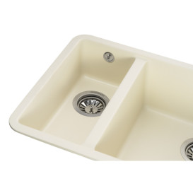 Мийка для кухні Granado Under top double під стільницю 70,5х44, 5 см нанограніт ivory gr340