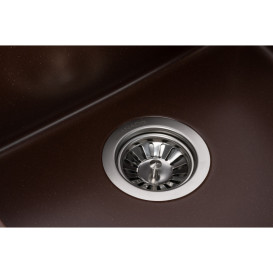 Мийка для кухні Granado Under top double під стільницю 70,5х44,5 см нанограніт marron gr3406