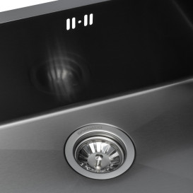 Мийка для кухні Granado Under top L під стільницю 65х43 см нержавіюча сталь S201 black GS09201B