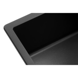 Мийка для кухні Granado Under top Max під стільницю 53,6х43,5 см нанограніт black shine 3001