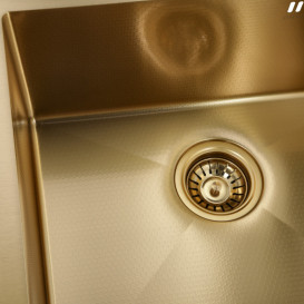 Мийка для кухні Granado Under top Max під стільницю 53х43 см нержавіюча сталь S201 gold honeycomb GS07201GoldH