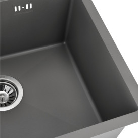 Мийка для кухні Granado Under top Max під стільницю 53х43 см нержавіюча сталь S201 grey textures GS07201GT