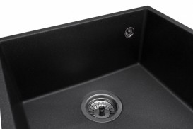 Мойка для кухни Granado Under top под столешницу 45,7х40,6 см наногранит black shine 1901