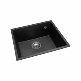 Мойка для кухни Granado Under top под столешницу 45,7х40,6 см наногранит black shine 1901