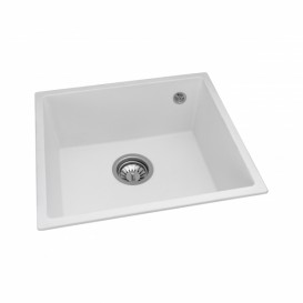 Мийка для кухні Granado Under top під стільницю 45,7х40,6 см нанограніт white 1905