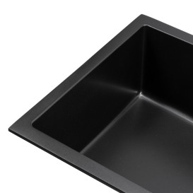 Мийка для кухні Granado Under top XL під стільницю 75,2х46 см нанограніт black shine gr3701
