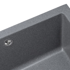 Мийка для кухні Granado Under top XL під стільницю 75,2х46 см нанограніт графіт gr3709