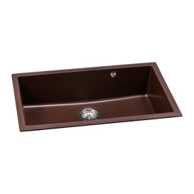Мийка для кухні Granado Under top XL під стільницю 75,2х46 см нанограніт marron gr3706