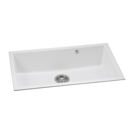 Мийка для кухні Granado Under top XL під стільницю 75,2х46 см нанограніт white gr3705