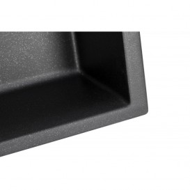 Мойка для кухни Granado Valencia врезная 77,5х49,5 см наногранит black shine 0701