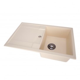 Мойка для кухни Granado Valencia врезная 77,5х49,5 см наногранит ivory 0704
