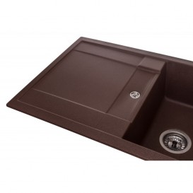 Мойка для кухни Granado Valencia врезная 77,5х49,5 см наногранит marron 0706