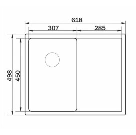 Мойка для кухни Granado Vera 61,8х49,8 см нержавеющая сталь S201 GS04201