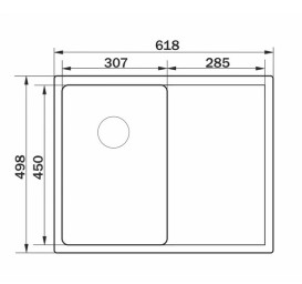 Мойка для кухни Granado Vera 61,8х49,8 см нержавеющая сталь S304 GS04304